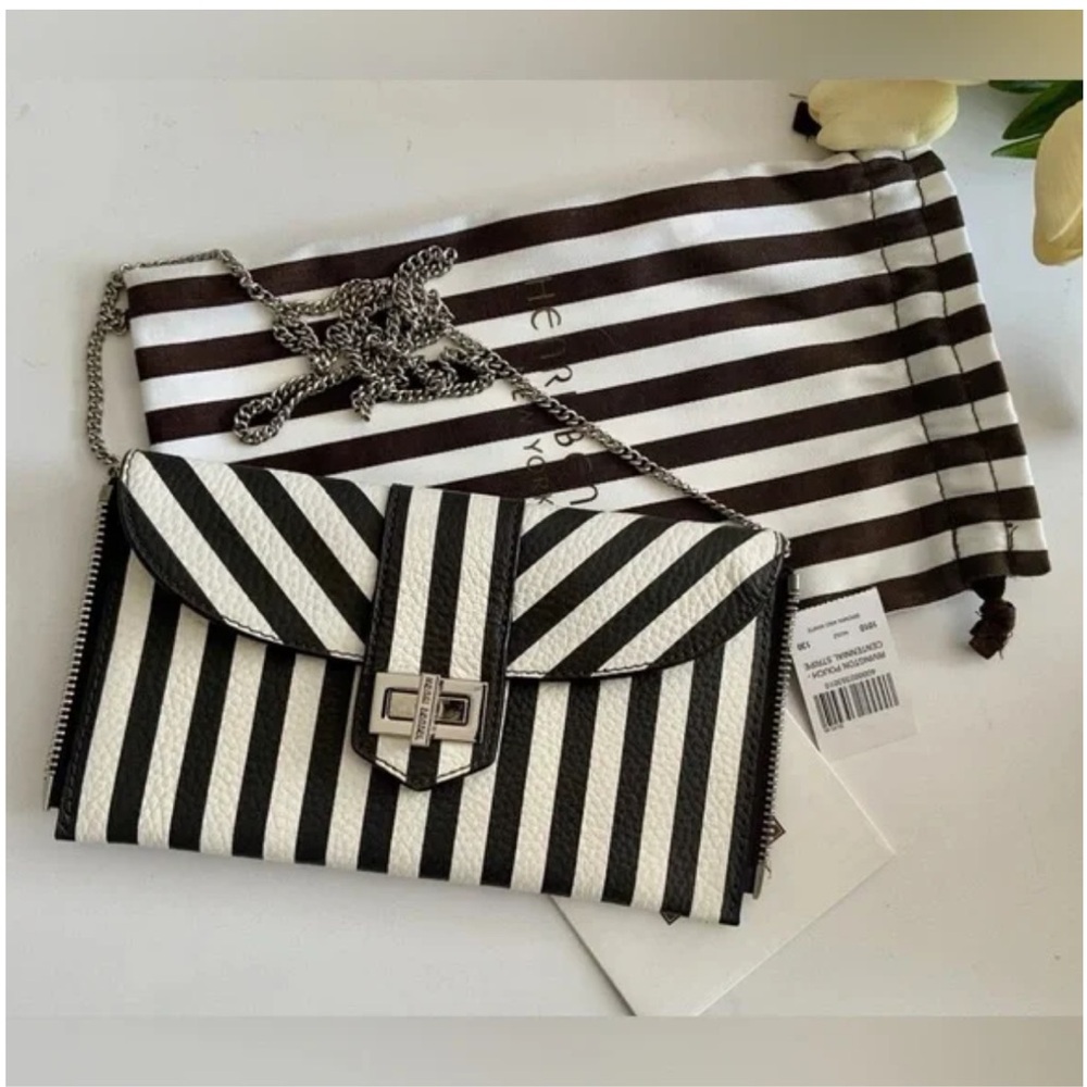 Henri Bendel Centennial Stipe Rivington Cross Body Bag - NWT